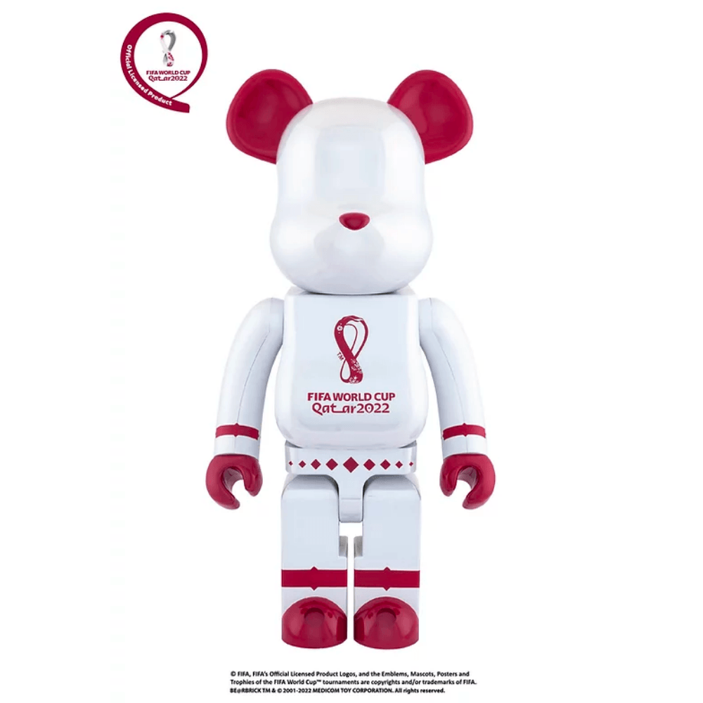 BE@RBRICK OFFICIAL LICENSED PRODUCT OF FIFA WORLD CUP QATAR 2022™ CHROME WHITE 100% & 400% / 1000% Be@rBrick - CRA5Y SHOP