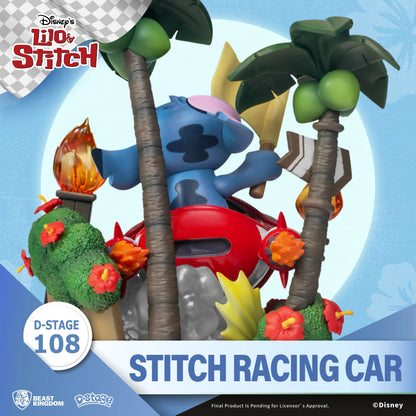BEAST KINGDOM DS-108 Disney Stitch Racing Car Diorama Stage D-Stage Figure Statue - CRA5Y SHOP