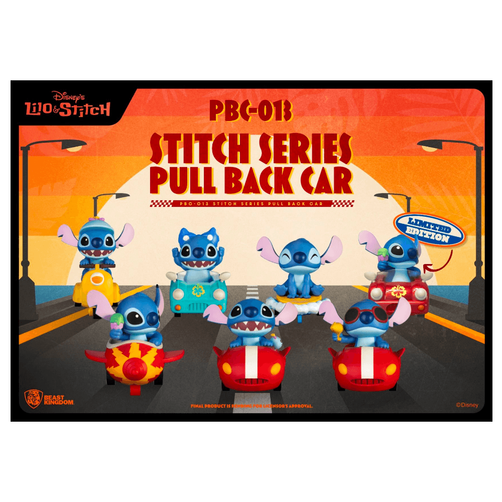 BEAST KINGDOM Stitch Series Pull Back Car Blind box - CRA5Y SHOP