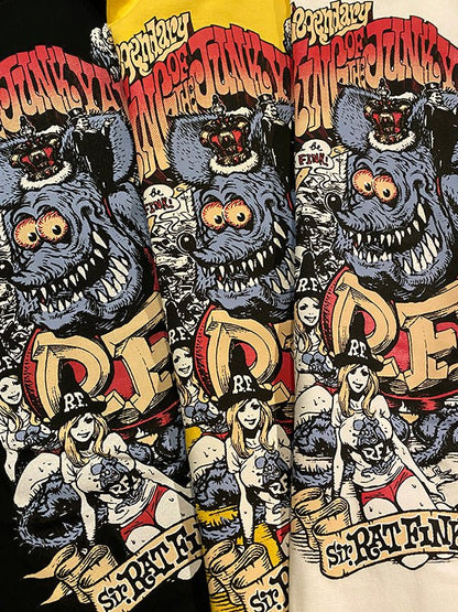 Rat Fink x Rockin'Jelly Bean "King of Junk Yard" T-Shirt - CRA5Y SHOP