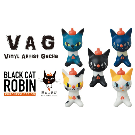 VAG (VINYL ARTIST GACHA) SERIES 31 BLACK CAT ROBIN 【全5種セット】 - CRA5Y SHOP