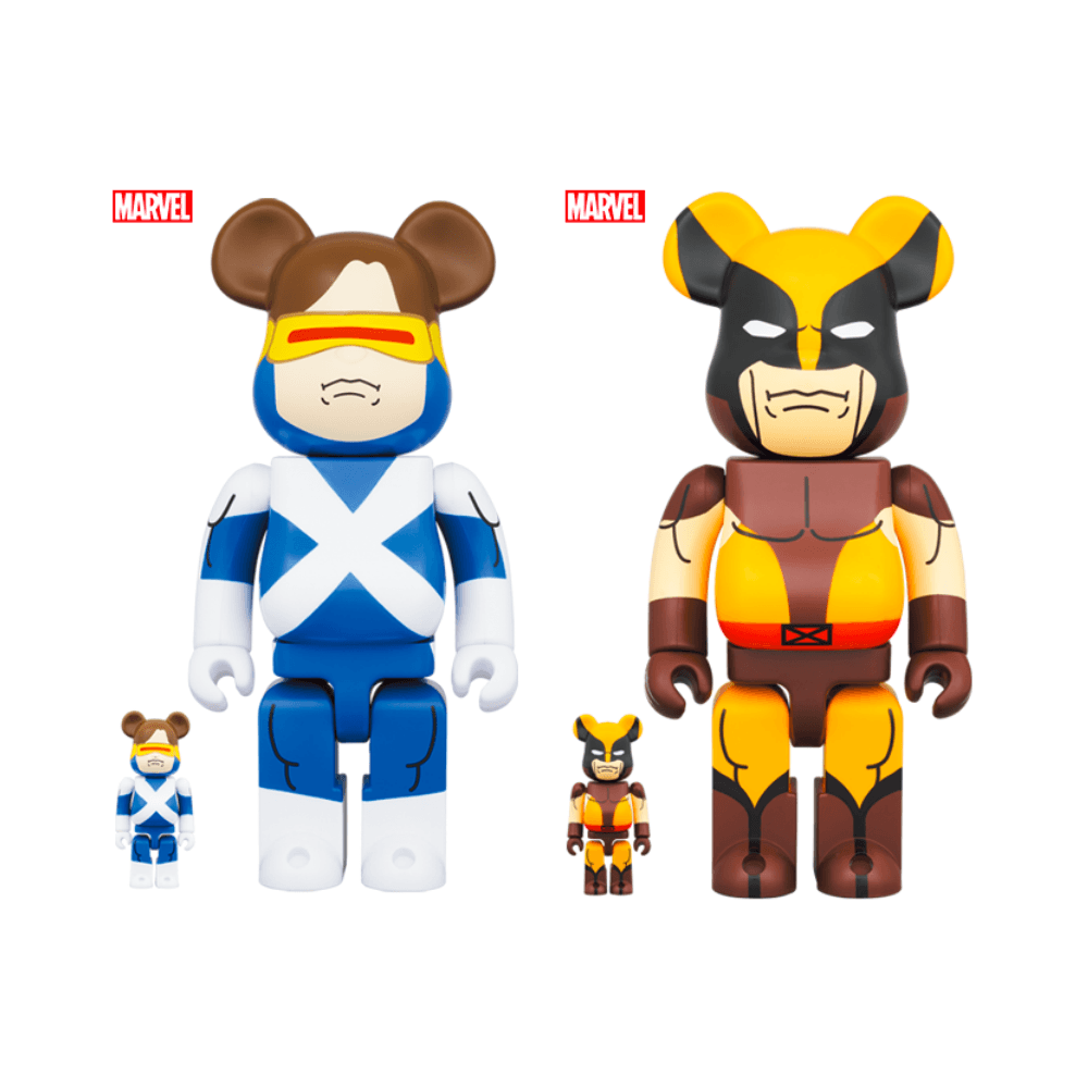 Wolverine (Brown Ver.) & Cyclops (Variant Suit Ver.) Set of 2pcs 100％ & 400％ Be@rBrick - CRA5Y SHOP