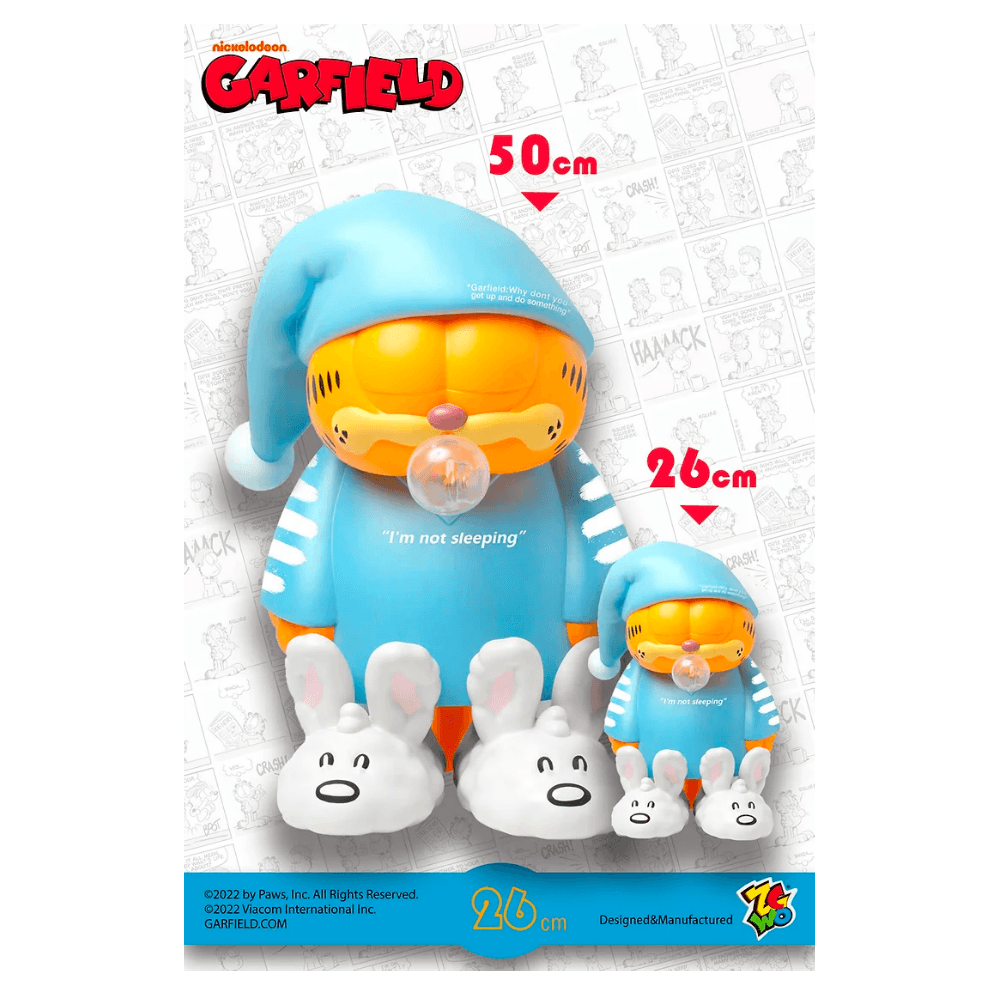 ZCWO Garfield "I am not Sleeping" 加菲貓 26CM PVC FIGURE BLUE - CRA5Y SHOP